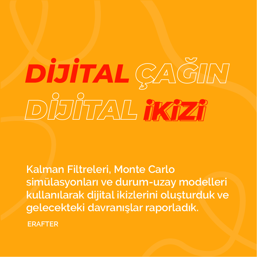 Dijital Çağın Dijital İkizi - Kalman filtreleri, Monte Carlo simülasyonları ve durum - uzay modelleri  kullanılarak dijital ikizlerini oluşturduk ve gelecekteki davranışlar raporladık